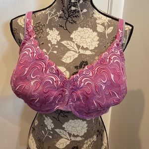 Playtex pink patterned padded bra BN530